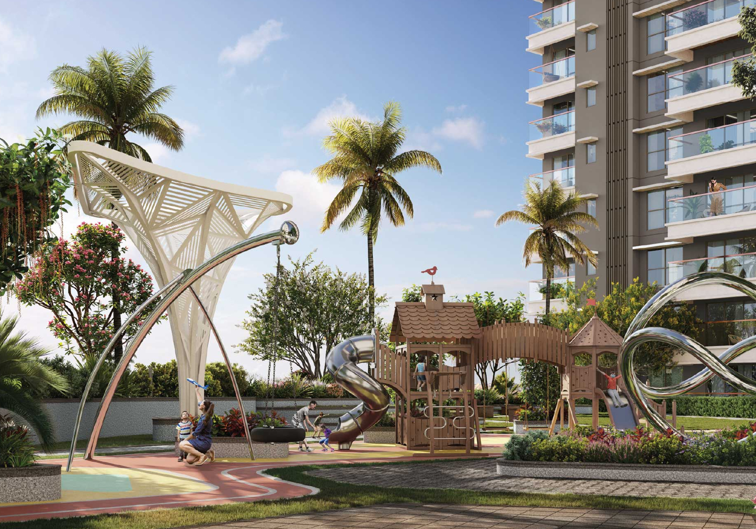 Exterior view of Supreme Towers &mdash; photo gallery, images, brochure, amenities, cost sheet, price breakup, availability details, RERA number, RERA certificate, possession date, layout plan, logo, floor plan, master plan, and location map showcasing project highlights and features.